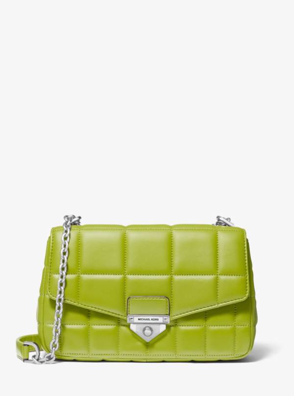 Damske Taška Cez Rameno Michael Kors SoHo Large Quilted Leather Svetlo Zelene - Kabelky Michael Kors Outlet | DZQYT-1342